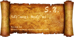 Sümegi Noémi névjegykártya
